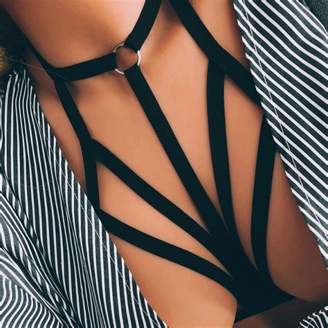 Sexy Harness Lingerie 2018 Women Girl Hollow Out Elastic Cage Bra