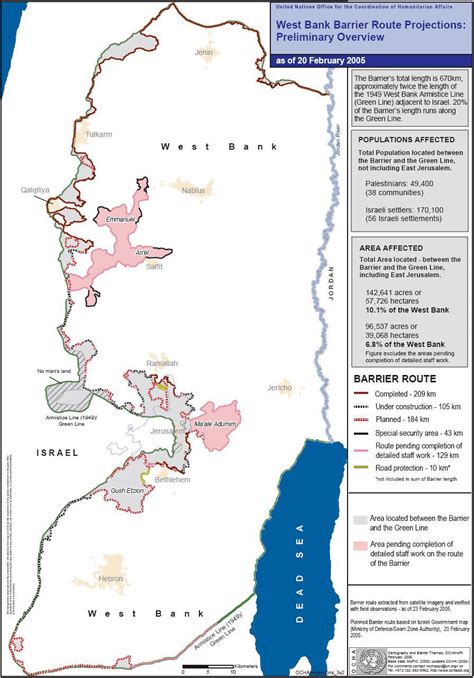 Israel Border Wall Map
