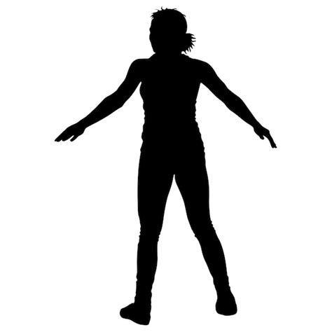 Premium Vector Black Silhouettes Dancing On White Background Vector