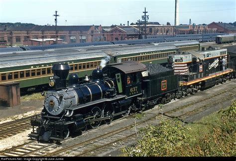 Cbq 637 Chicago Burlington And Quincy Railroad Steam 4 6 0 At Aurora