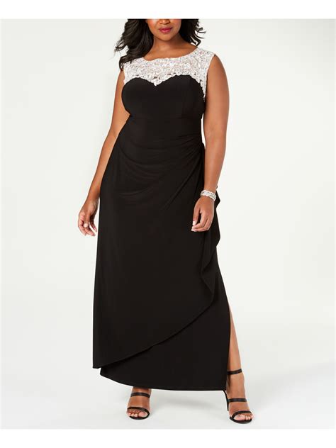 alex evenings womens black sleeveless maxi sheath evening dress plus size 16w ebay