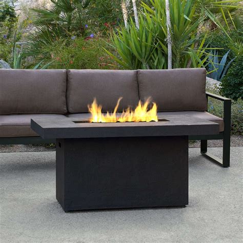 Ventura Rectangle Propane Fire Table With Ng Conversion Kit Real Flame