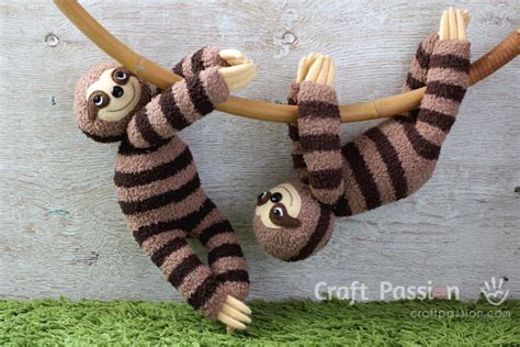 Sock Sloth Plushie Free Sewing Pattern Craft Passion
