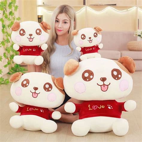 Dorimytrader Pop Cartoon Dog Plush Doll Stuffed Soft Animal Dogs Toy