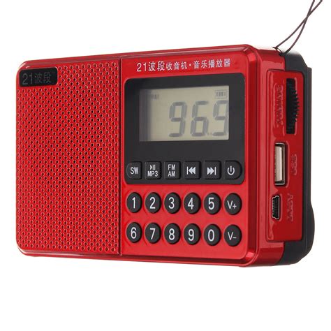 Am Fm Sw Portable Radio Mini Digital Radio Media Speaker Mp3 Music