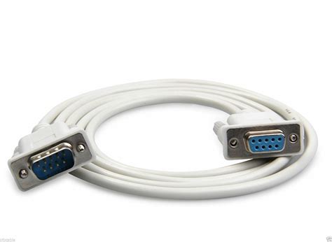 cablevantage 5ft 1 5m 9 pin extension cable serial direct male to female rs232 db9 m f new us