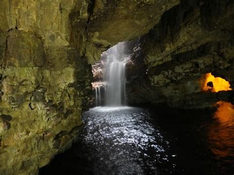 Waterfall Inside Smoo Cave Picture Of Sango Bay Durness Tripadvisor