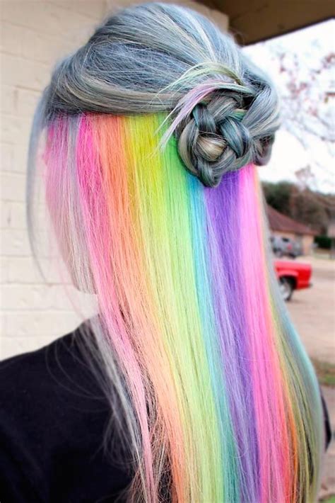 1182 Best Rainbow Of Hair Images On Pinterest Colourful Hair Cabello
