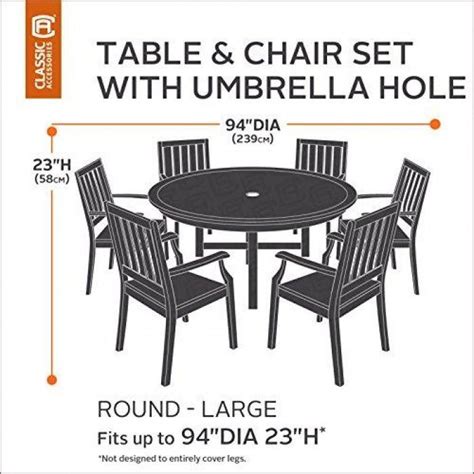 Classic Accessories 55 462 041501 00 Veranda Round Patio Table And Chair