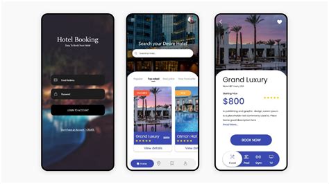 Online Hotel Booking App Design Adobe Xd Mobile App Design Ui Ux