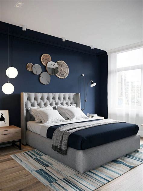 Popular Navy Color Master Bedroom Decoration Ideas Hoomcode Blue