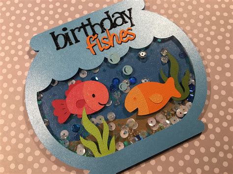 Cricut birthday cards birthday wishes cards cricut cards stampin up cards scrapbook paper crafts scrapbook cards scrapbooking card making tutorials cricut side step birthday card. The Electric Poppy: Cricut - 'Birthday Fishes' Shaker Card