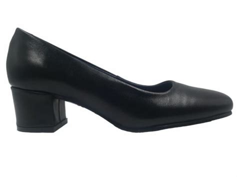 Aeroflex Ladies Court Shoe Black Shoe Emporium
