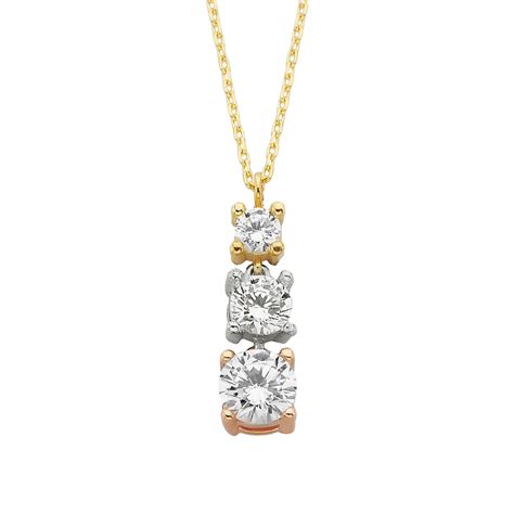 14k Real Solid Gold Cube Necklace Inside Moving Cubic Zirconia Stone