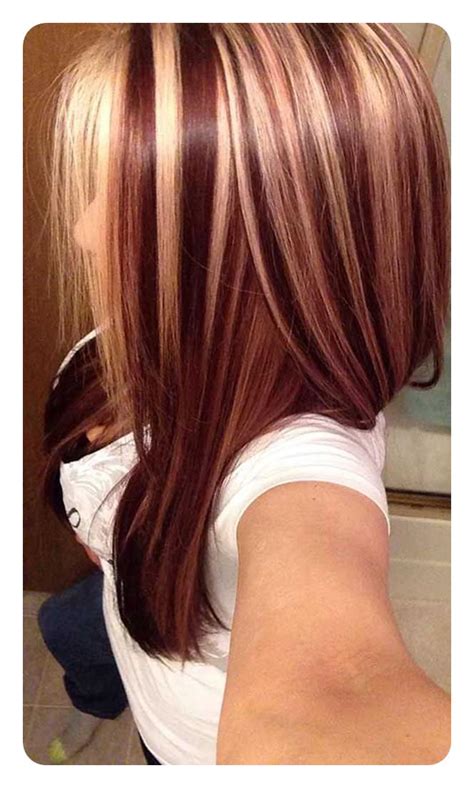Red with blond peekaboo highlights. 72 Stunning Red Hair Color Ideas With Highlights