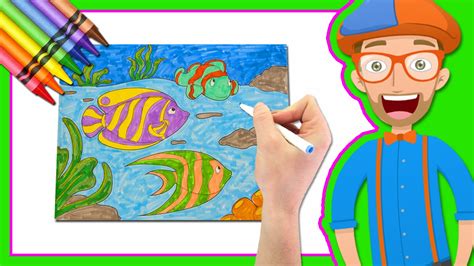 No java, flash or applet is necessary to. Learn Colors by Drawing with Blippi | Coloring Book - YouTube