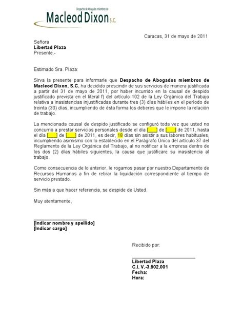 Carta Aviso Despido 30 Dias Modelo Financial Report