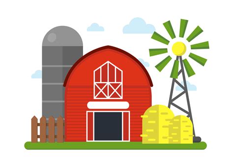 Farm Vector Illustration Download Free Vector Art Stock Graphics