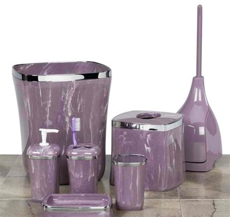 Lavender Bathroom Accessories Sets Rispa