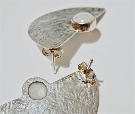 Handmade Artisan Earrings Modernist Jewelry Sterling Silver Etsy