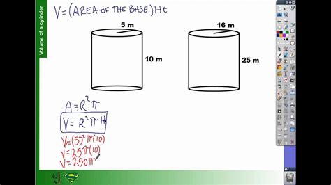 How to calculate the volume of a cylinder? How to find the volume of a cylinder - YouTube