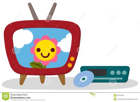 Cute Tv And Dvd Player Royalty Free Stock Images Image