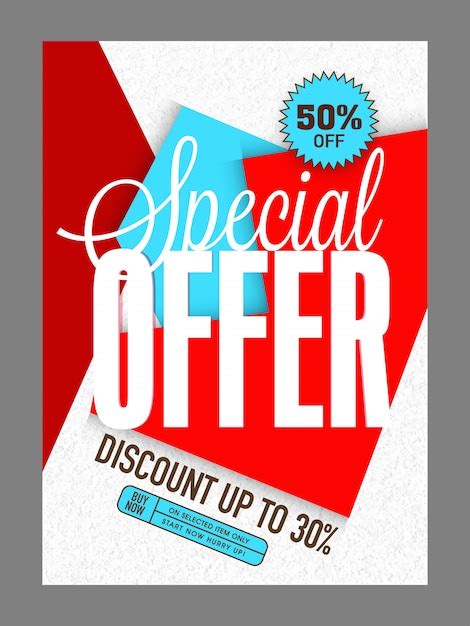 Special Offer Sale Poster Banner Or Flyer Design Vector Free Download