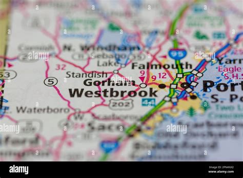 Gorham maine on a map hi-res stock photography and images - Alamy