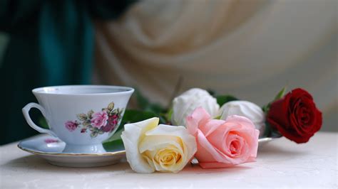 🥇 Flowers Tea Cups Wallpaper 102179