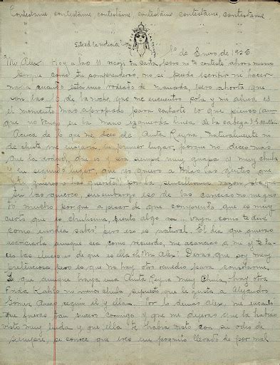 Letter From Frida Kahlo To Alejandro Gómez Arias January 1 1925