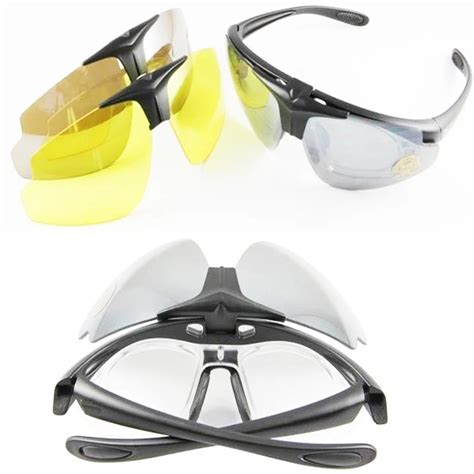 C1 Tactical Goggles Desert 3 Lenses Outdoor Uv400 Protection Eyewear Hunting Military Camping