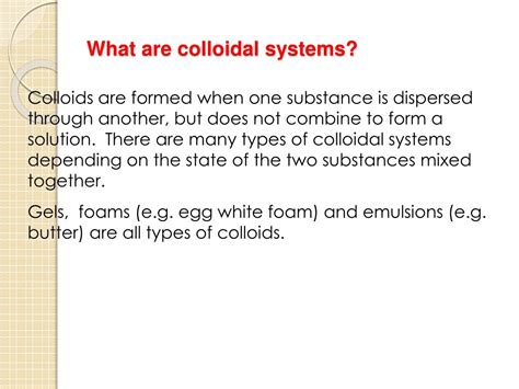 Ppt Colloidal Systems In Food Products Powerpoint Presentation Free