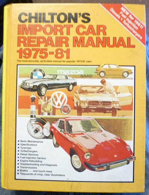 Chiltons Import Car Repair Manual 75 81 By Chiltons 9780801970290 Ebay