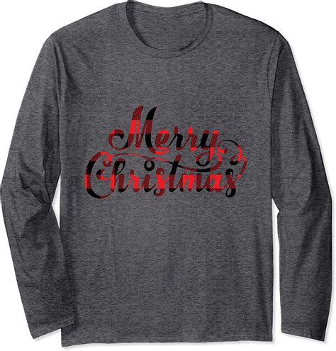 Merry Christmas Pattern Quilting Long Sleeve T Shirt Clothing Shoes And Jewelry