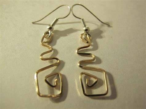 Naomis Designs Handmade Wire Jewelry Gold Wire Wrapped Earring Designs