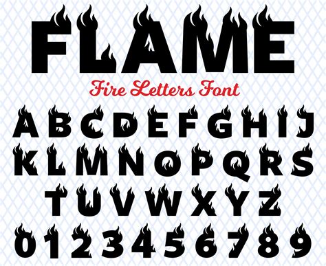 Flame Font Fire Font Fire Letters Fonts Ttf Svg Png Files Etsy Sweden