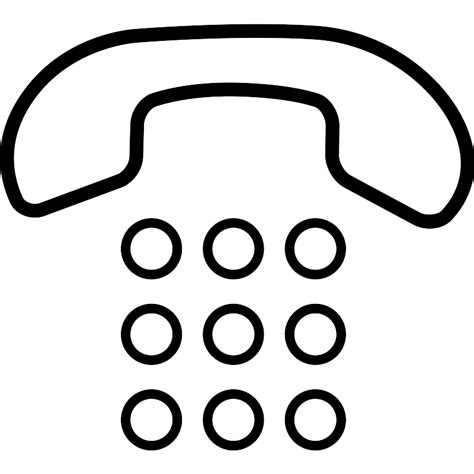 Phone Auricular And Buttons Vector Svg Icon Svg Repo