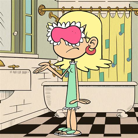 Image Leni In Her Pjs And Sleep Mask The Loud House