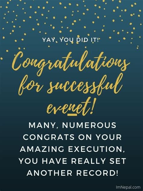 Congratulation Message For Successful Event Sample Wishes