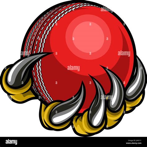 Monster Or Animal Claw Holding Cricket Ball Stock Vector Image And Art