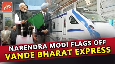narendra modi flags off vande bharat express inside view of train bjp live train 18 yoyo