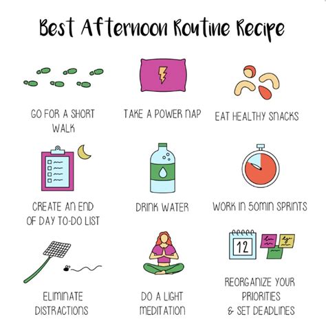 Best Afternoon Routine Recipe Self Improvement Tips Self Care