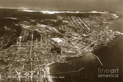 Aerial Of Monterey And Pacific Grove California Oct 25 1934 Photograph