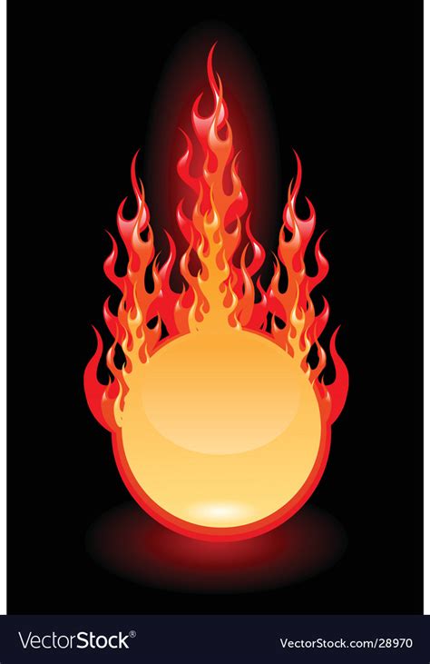 Fire Frame Royalty Free Vector Image Vectorstock