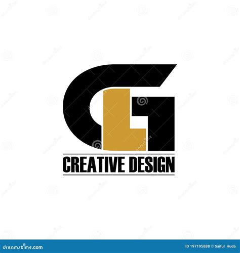 Letter Gl Simple Monogram Logo Icon Design Stock Vector Illustration