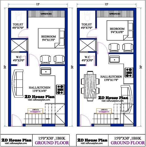 15x30 House Plan 15 By 30 House Plan Pdf Best 1bhk House