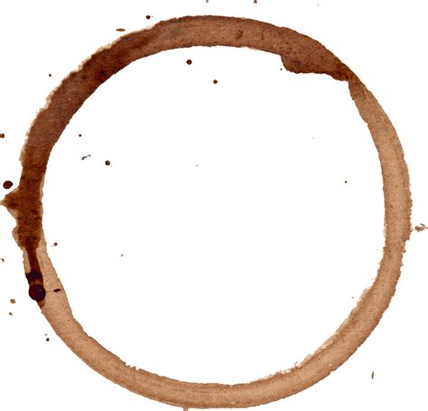 6 Coffee Stain Rings Png Transparent