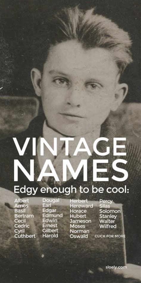 Vintage Baby Names For Boys