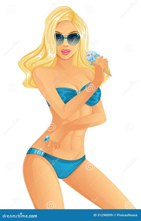 Woman In Bikini Stock Vector Illustration Of Perfect 31290099