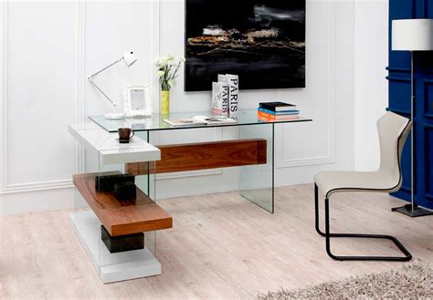 white  walnut floating office desk vg desks
